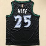 NBA 25 Rose Timberwolves authentique Maillot noir